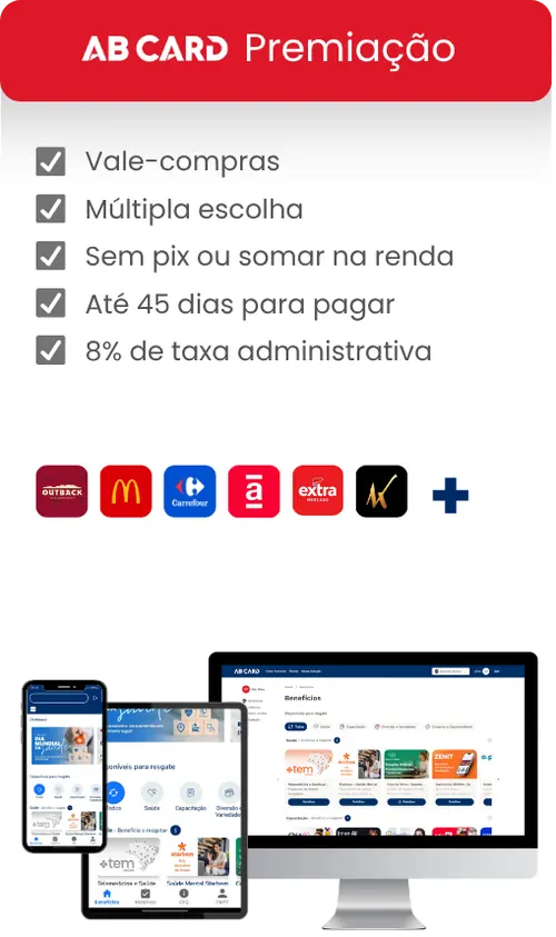 Plano AB Card Premiação: vale compras para datas comemorativas